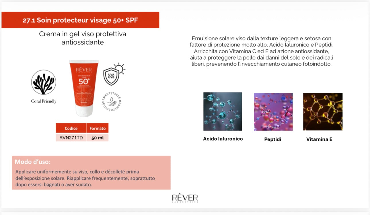 Crema in gel viso protettiva
antiossidante