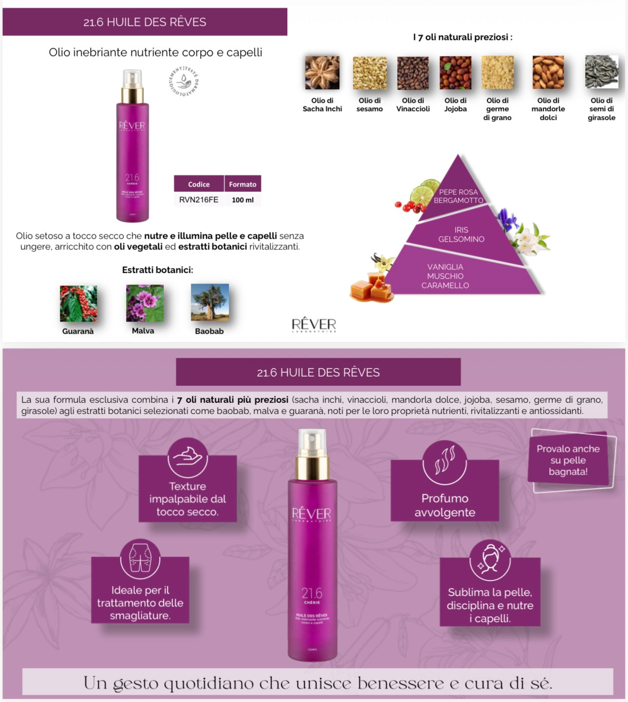 REVER  Cherie 21.6 HUILE DES RÊVES 100 ml