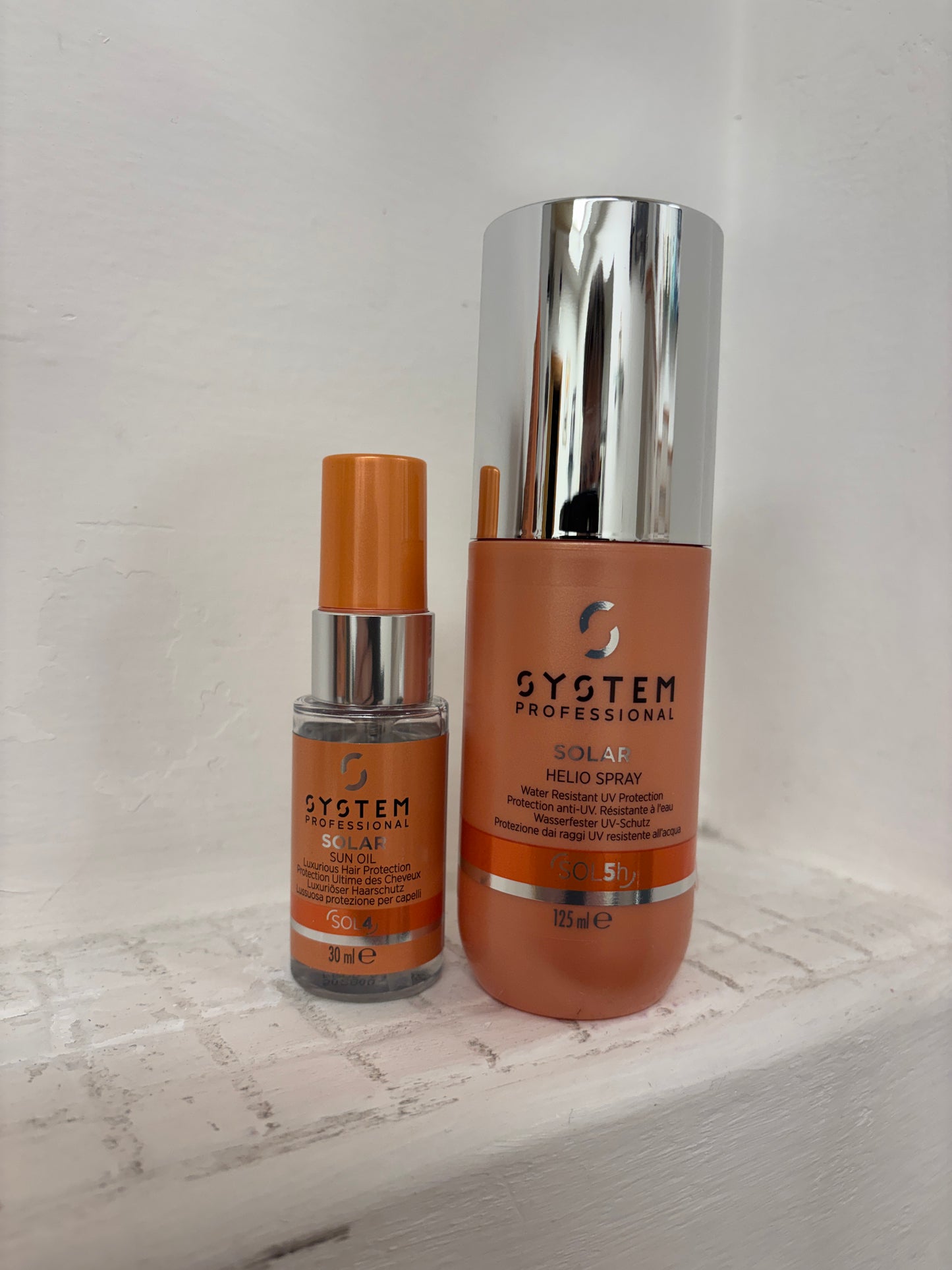 Solari Wella kit 5 prodotti: shampoo- conditioner - olio in spray-mini olio da viaggio-crema protettiva ROC