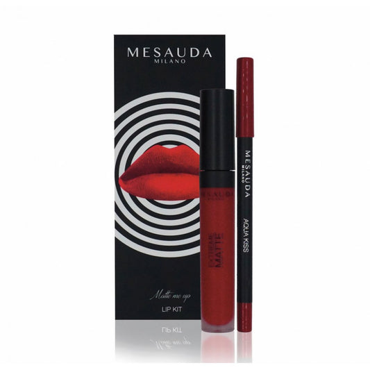 MESAUDA MATTE ME UP - Kit Rossetto e Matita RED VELVET
